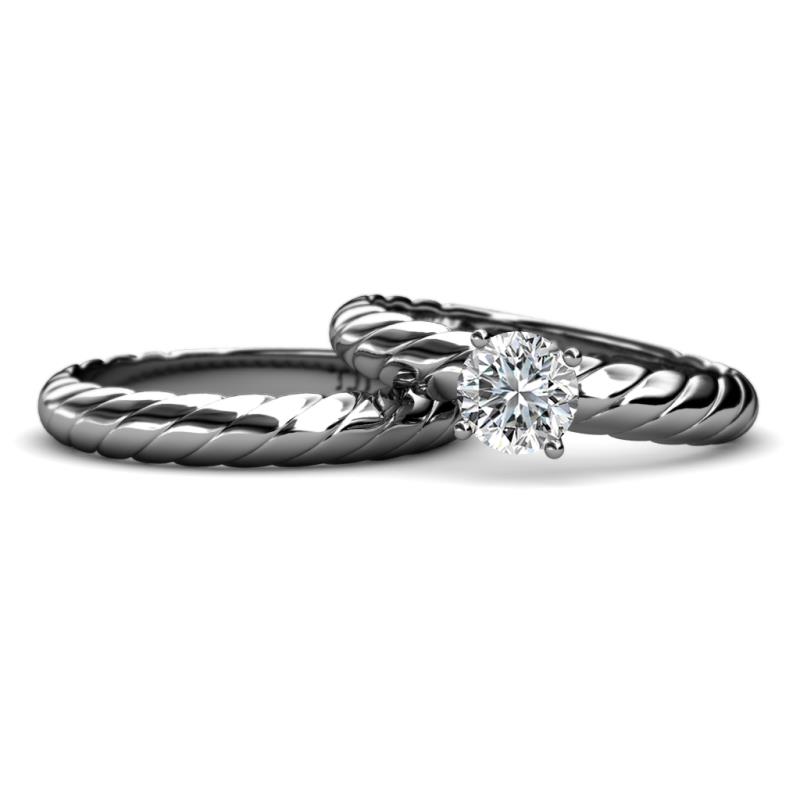 Eudora 1.00 ct Classic IGI Certified Lab Grown Diamond Solitaire Bridal Set Ring 