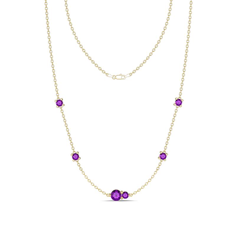 Linea 0.40 ctw Amethyst (4 mm) Women Station Necklace 