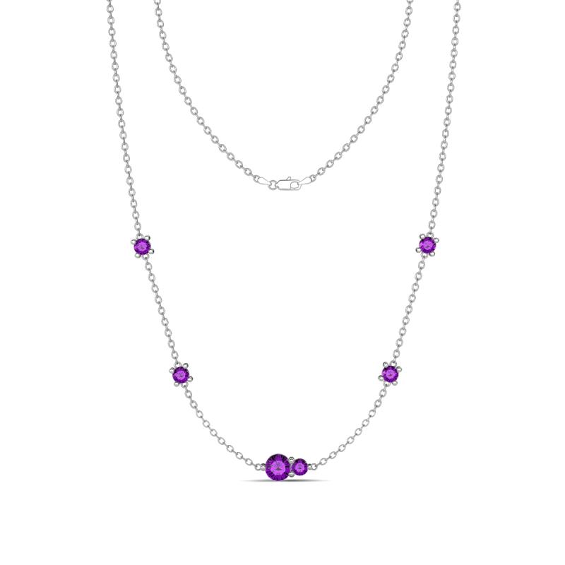 Linea 0.40 ctw Amethyst (4 mm) Women Station Necklace 