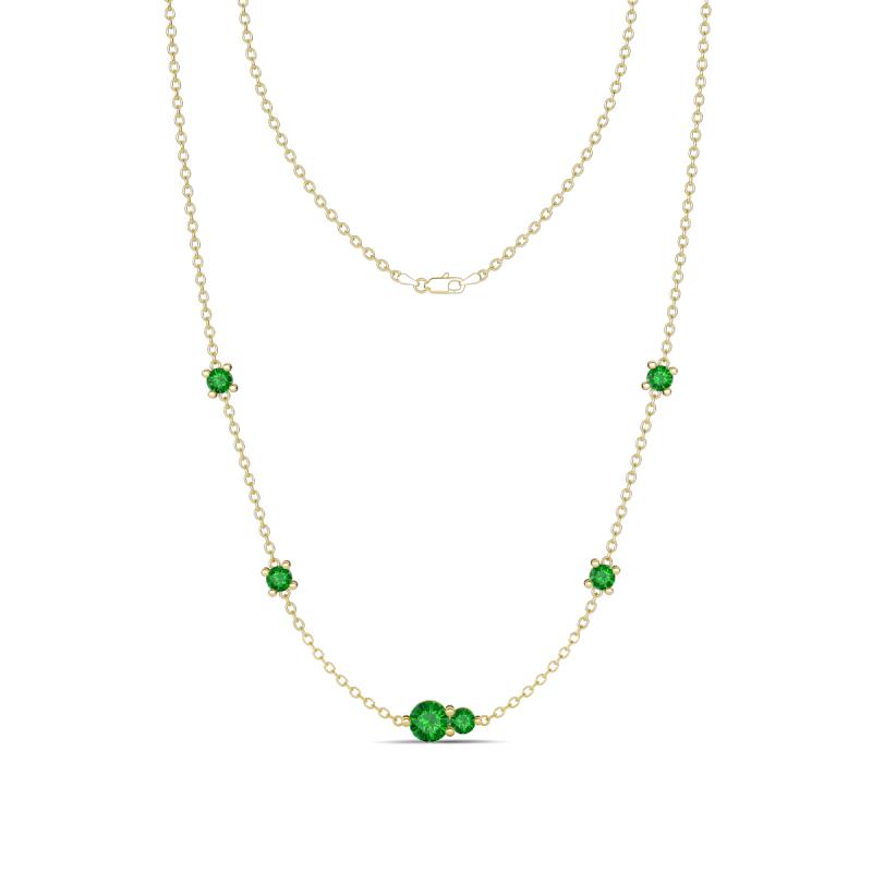 Linea 0.63 ctw Green Garnet (4 mm) Women Station Necklace 