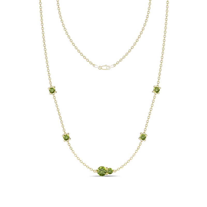 Linea 0.66 ctw Peridot (4 mm) Women Station Necklace 