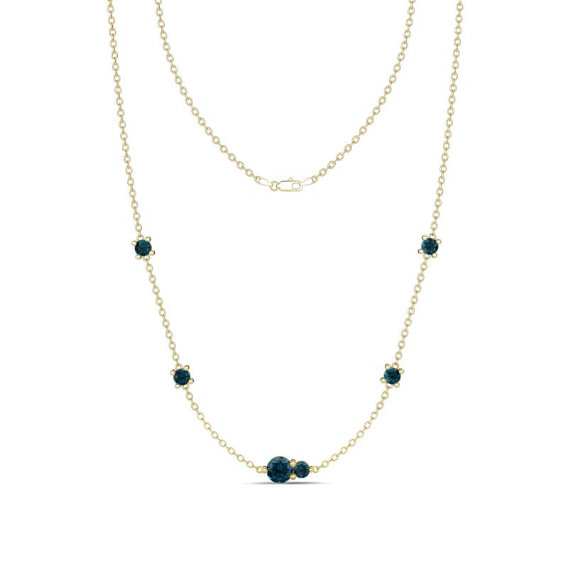 Linea 0.56 ctw London Blue Topaz (4 mm) Women Station Necklace 