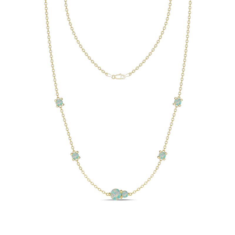 Linea 0.38 ctw Opal (4 mm) Women Station Necklace 