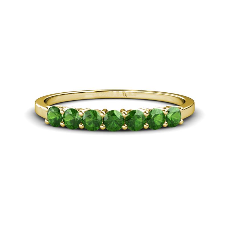 Vivian 3.00 mm Green Garnet Wedding Band 