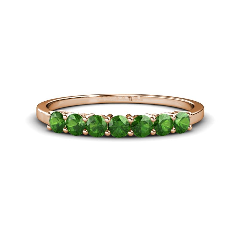 Vivian 3.00 mm Green Garnet Wedding Band 