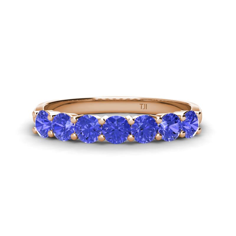 Kathleen 3.40 mm Round Tanzanite Wedding Band 