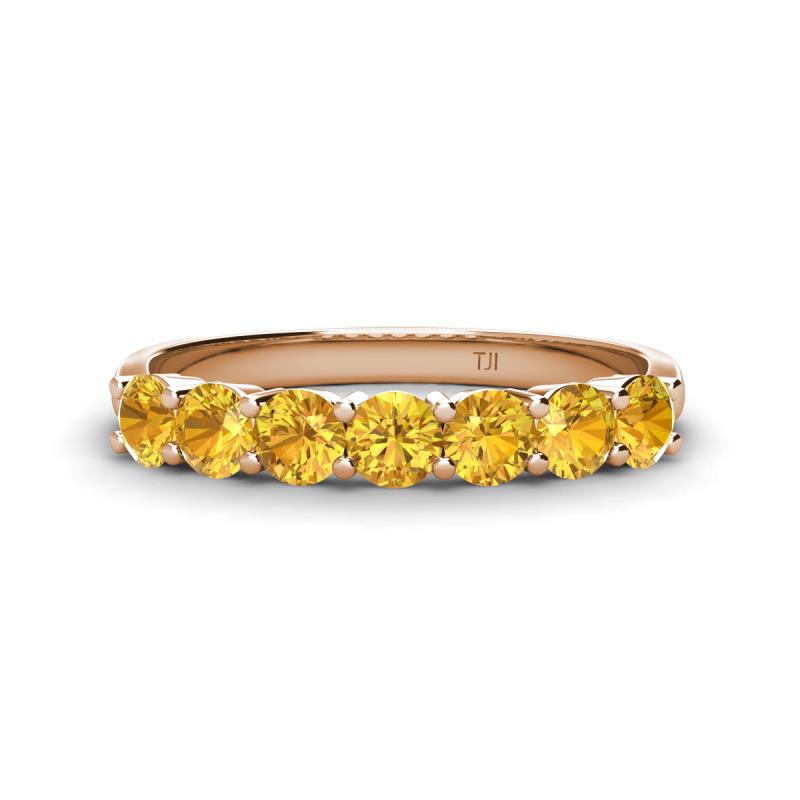 Kathleen 3.40 mm Round Citrine Wedding Band 