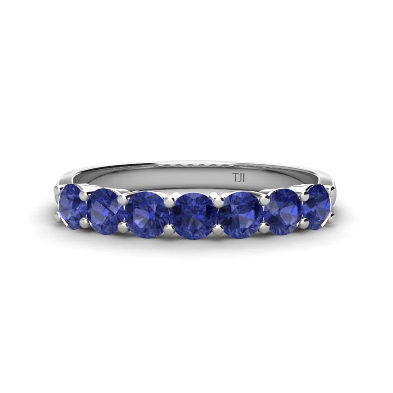 Kathleen 3.40 mm Round Iolite Wedding Band 