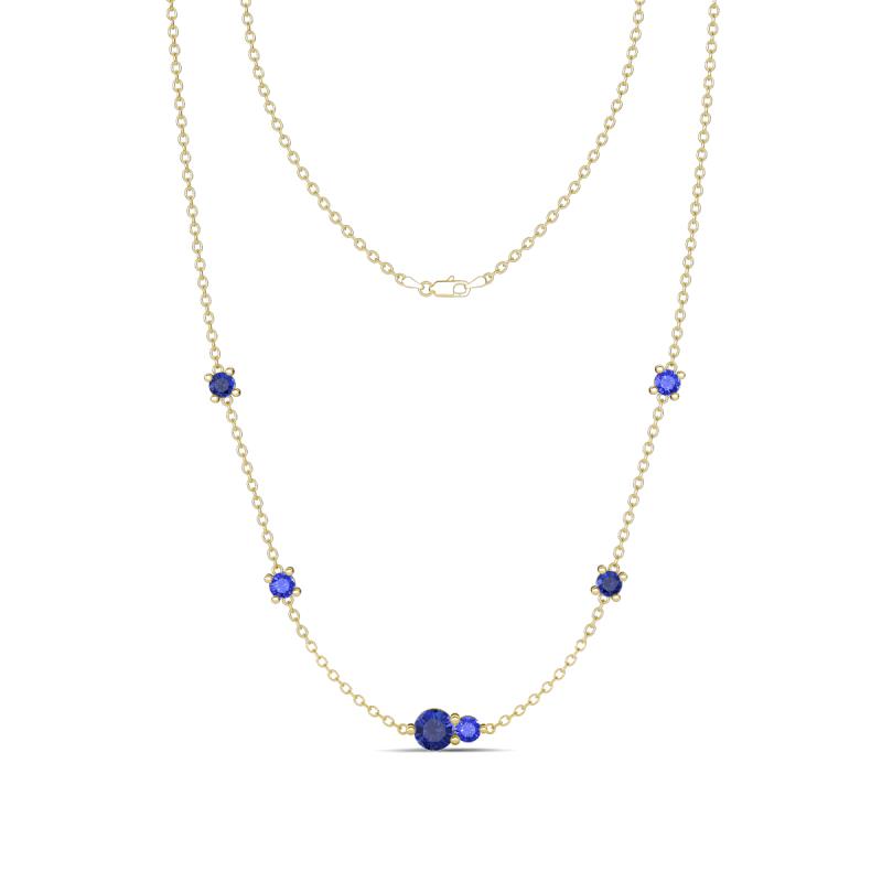 Linea 0.46 ctw Iolite (4 mm) and Tanzanite Women Station Necklace 