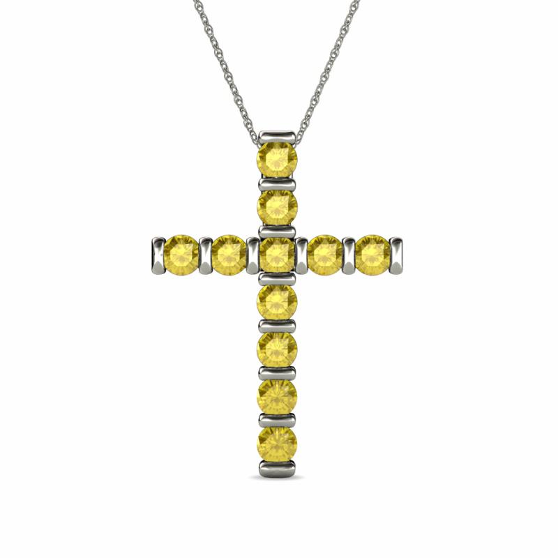 Amen Yellow Sapphire Cross Pendant 