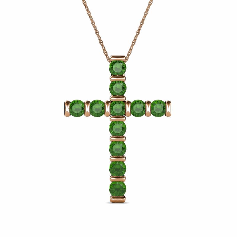 Amen Green Garnet Cross Pendant 