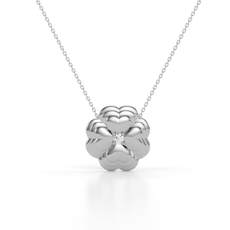 Clo Lab Grown Diamond Floral Pendant  