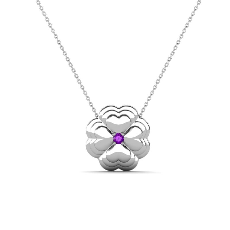 Clo Amethyst Floral Pendant  