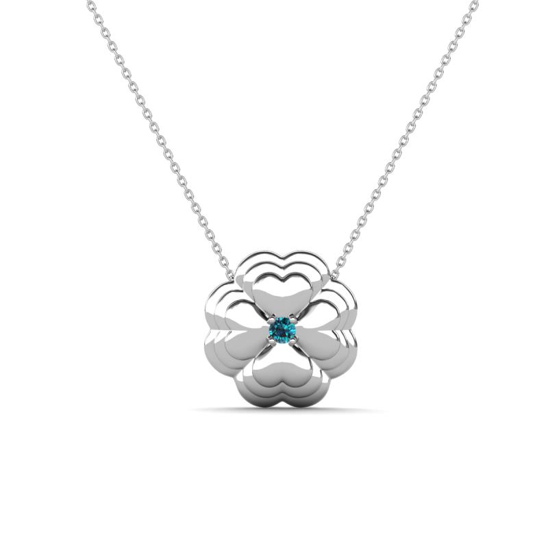 Clo Blue Diamond Floral Pendant  