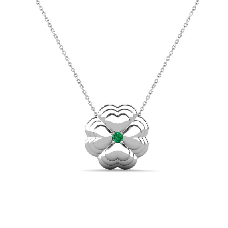 Clo Emerald Floral Pendant  