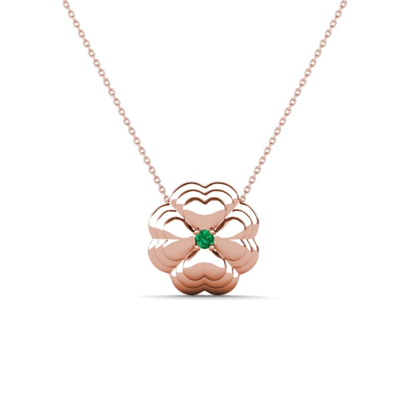 Clo Emerald Floral Pendant  