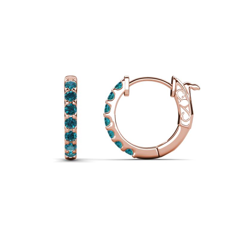Nico 0.28 ctw Blue Diamond Small Huggie Earrings 