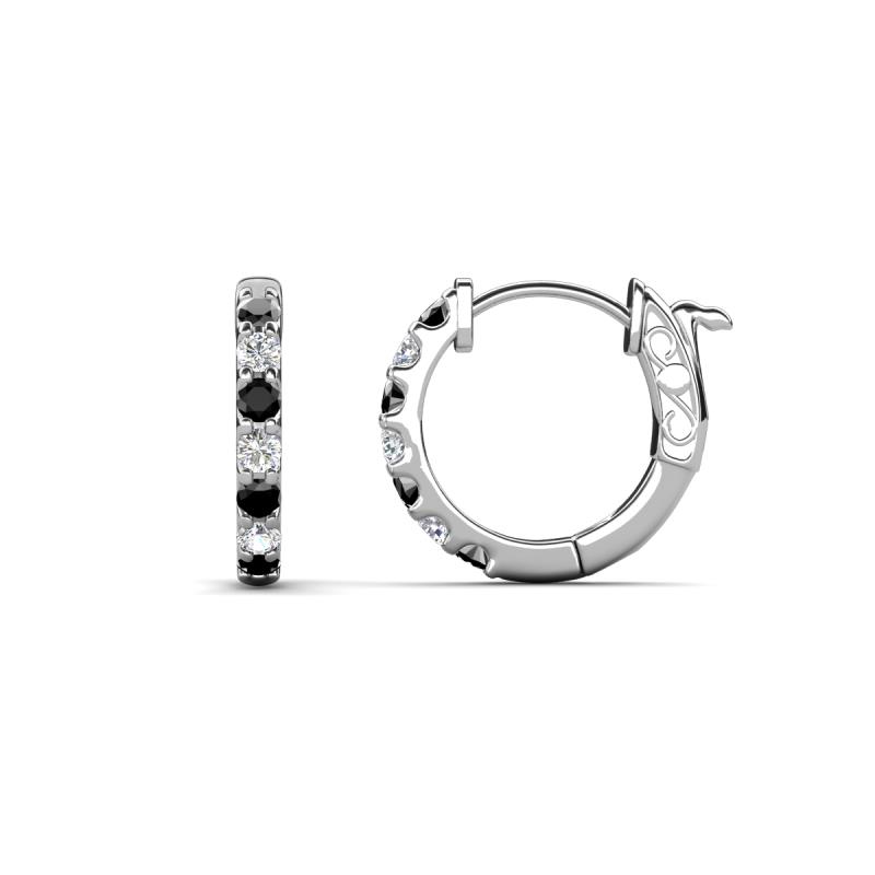 Nico 0.29 ctw Natural Black Diamonds and White Diamonds Small Huggie Earrings 