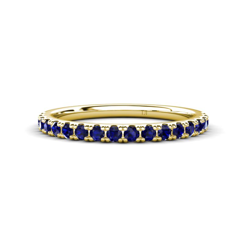 Kalina 0.27 ctw Blue Sapphire 18 Stone Wedding Band 