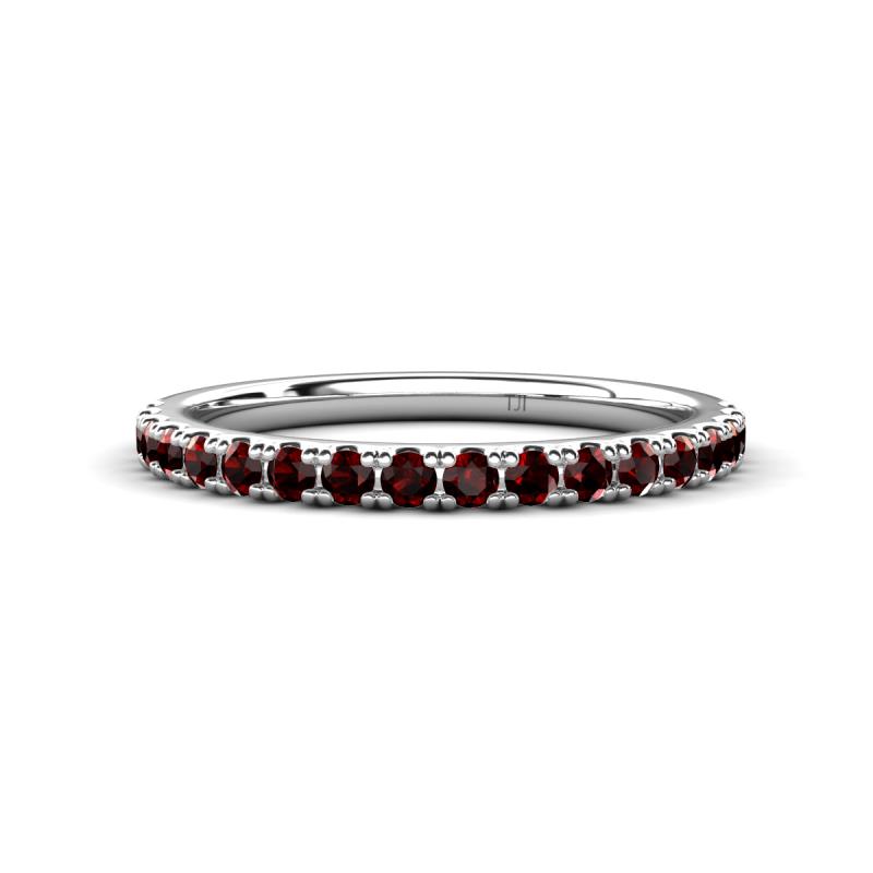 Kalina 0.28 ctw Red Garnet 18 Stone Wedding Band 