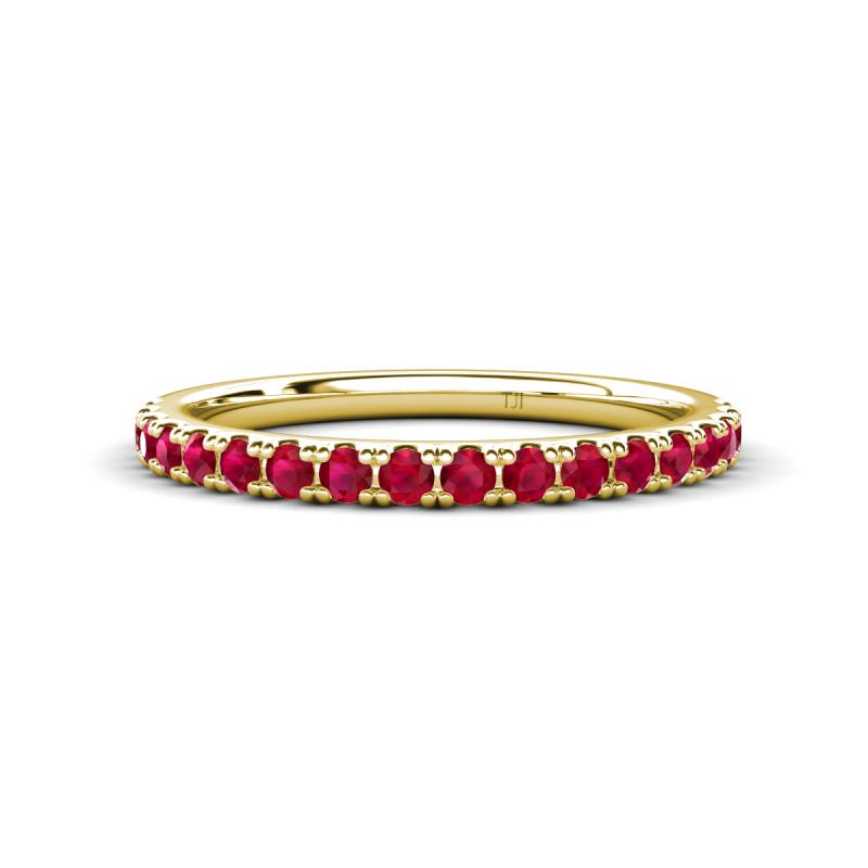 Kalina 0.28 ctw Ruby 18 Stone Wedding Band 