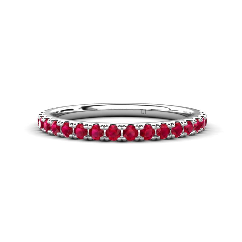 Kalina 0.28 ctw Ruby 18 Stone Wedding Band 