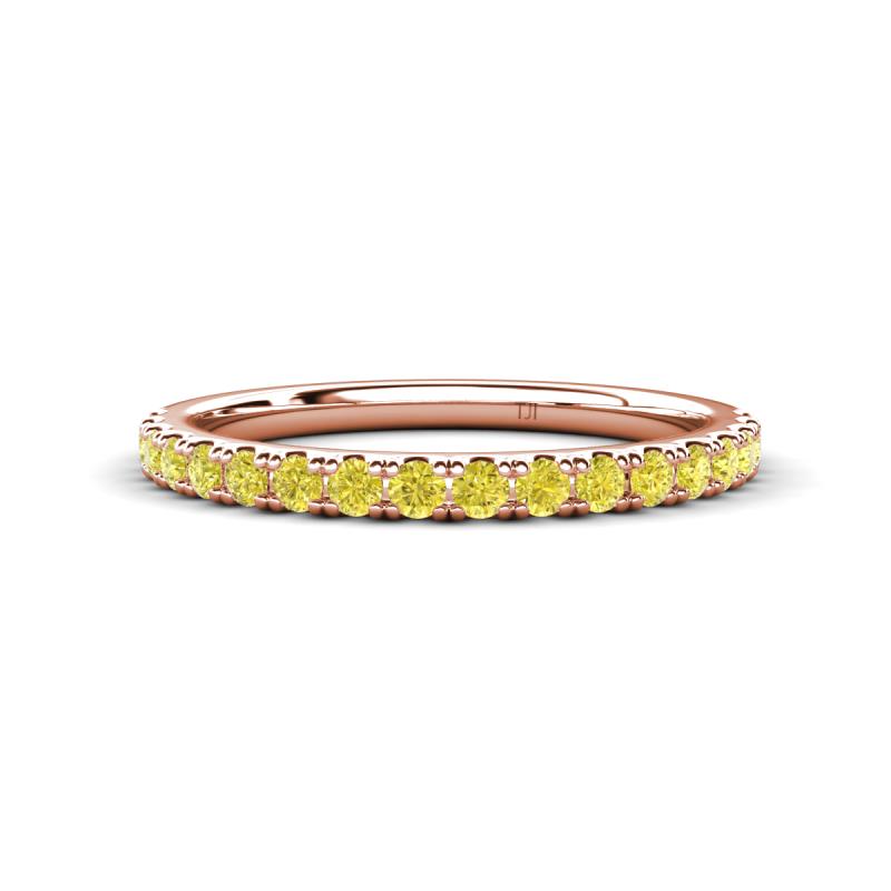 Kalina 0.36 ctw Yellow Diamond 18 Stone Wedding Band 