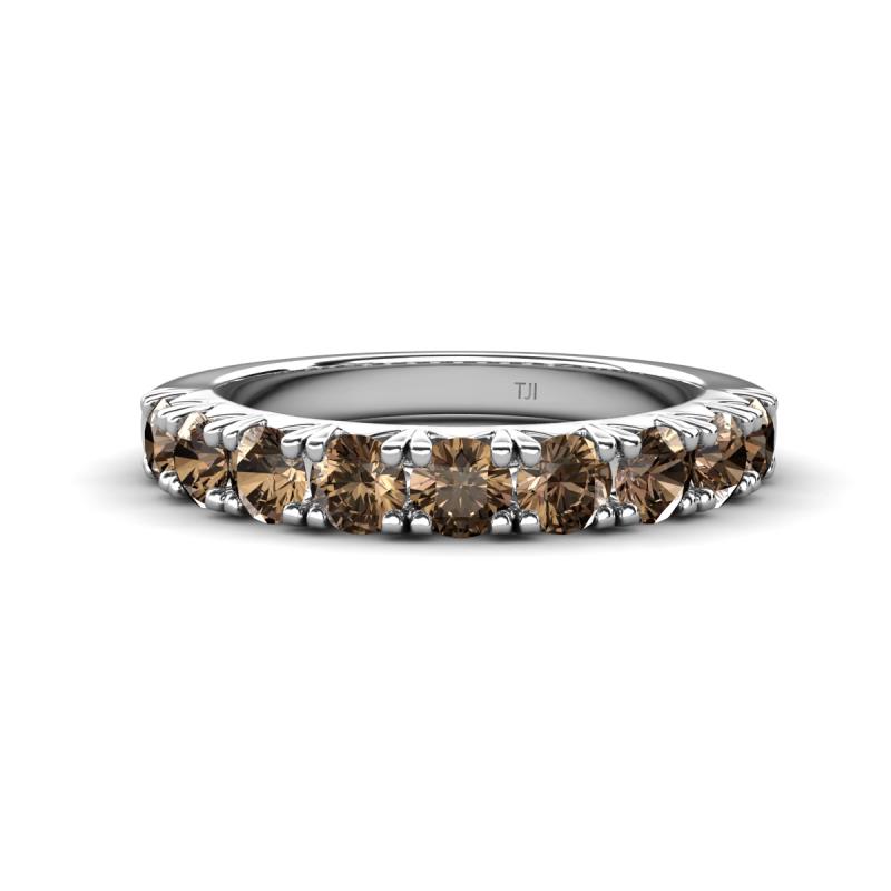 Malaine 0.90 ctw Smoky Quartz (3.00 mm) 9 Stone Wedding Band 