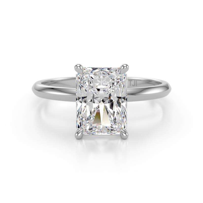 Elodie 3.00 ct IGI Certified Lab Grown Diamond Radiant Shape (9.50x7.00 mm) Solitaire Engagement Ring 