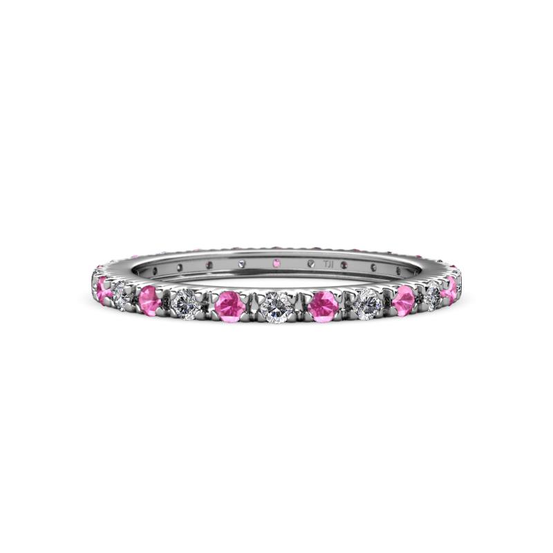Gracie 2.00 mm Round Pink Sapphire and Diamond Eternity Band 