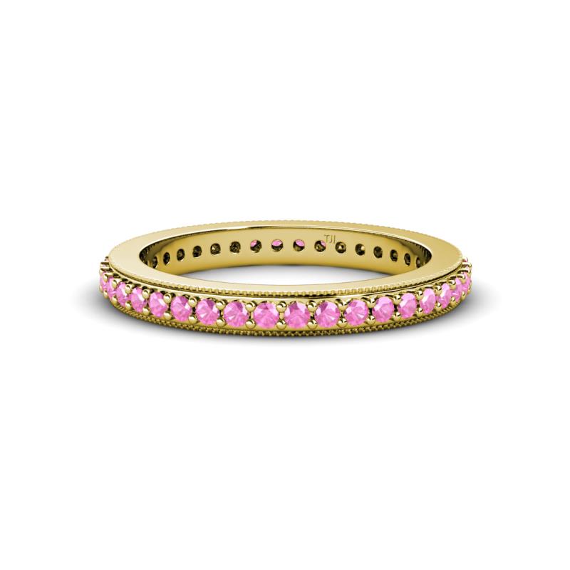 Caitlin 1.60 mm Pink Sapphire Eternity Band 