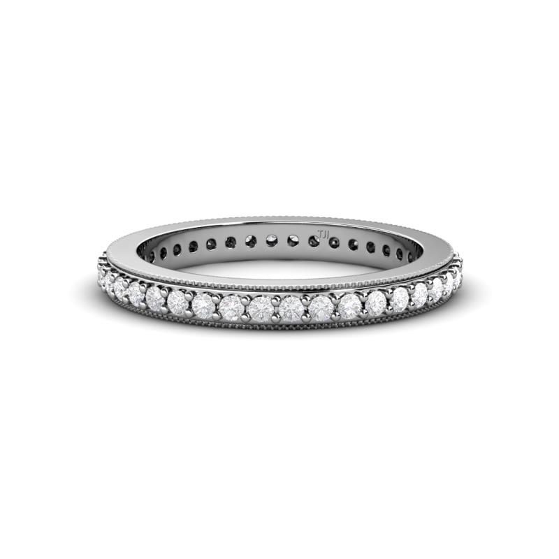 Caitlin 1.60 mm White Sapphire Eternity Band 