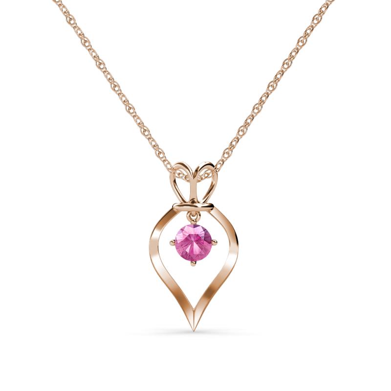 Sallie Pink Sapphire Heart Pendant 