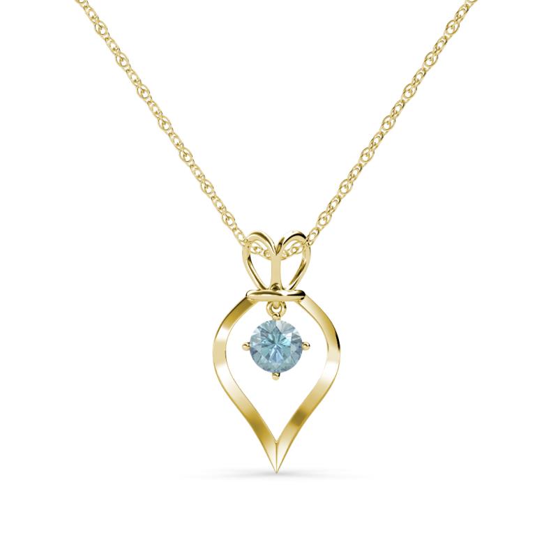 Sallie Aquamarine Heart Pendant 