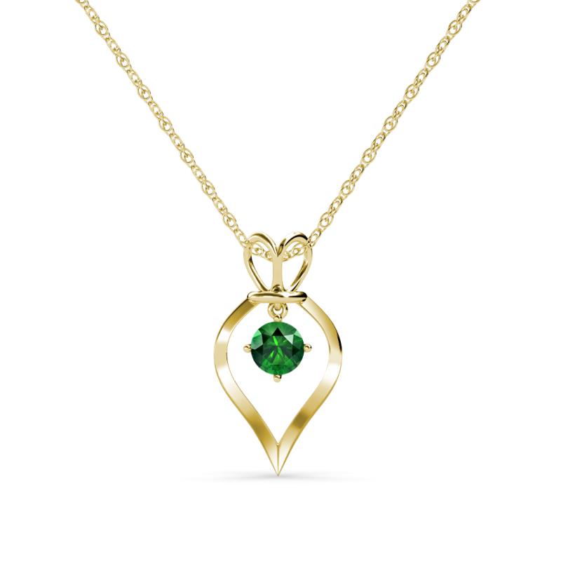 Sallie Emerald Heart Pendant 