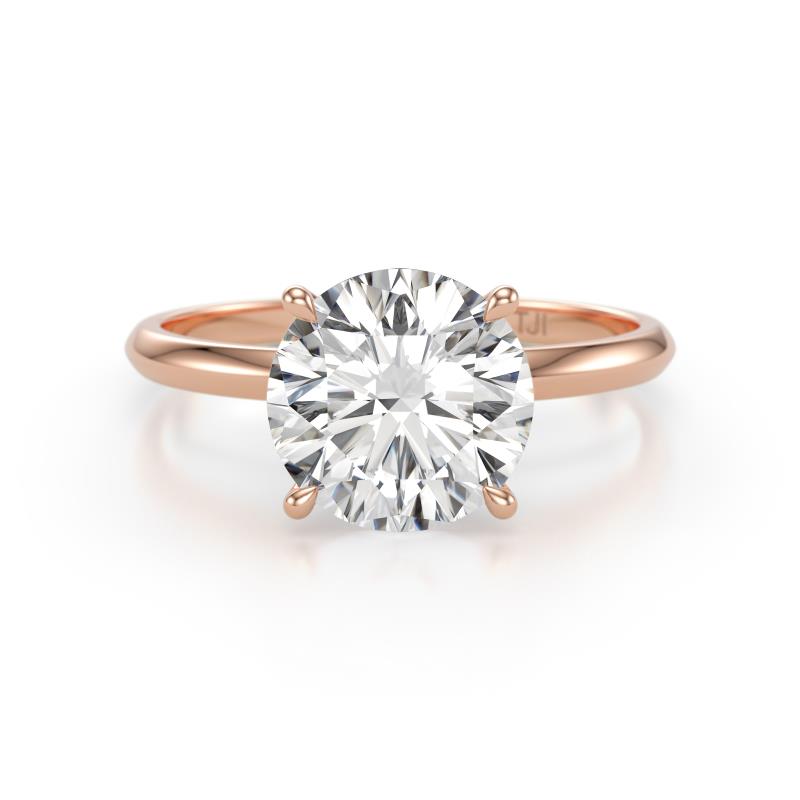 Elodie 3.00 ct IGI Certified Round Lab Grown Diamond Solitaire Engagement Ring 