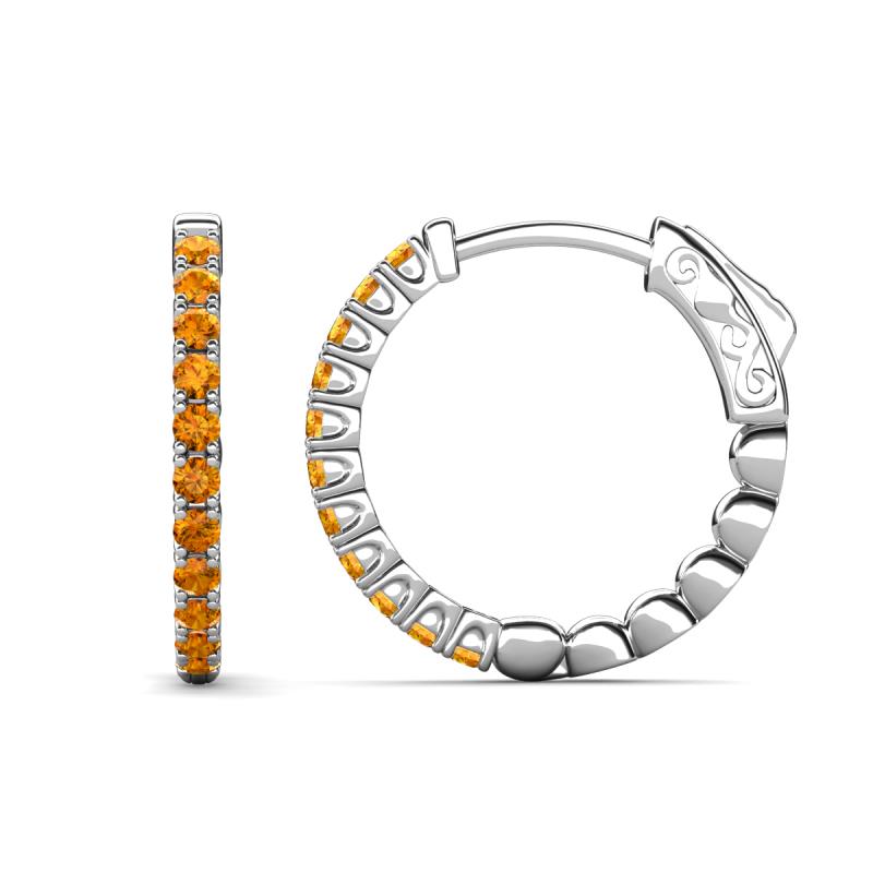 Anna 0.88 ctw Citrine (2.00 mm) Hoop Earrings 