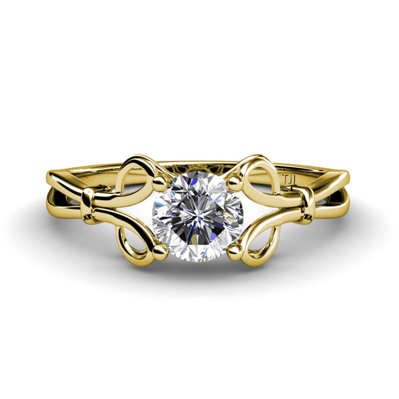 Trissie 1.00 ct IGI Certified Lab Grown Diamond Round (6.50 mm) Floral Solitaire Engagement Ring 