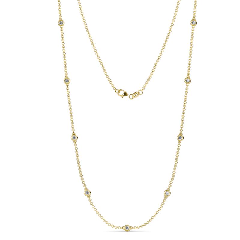 Adia (9 Stn/2.7mm) Lab Grown Diamond on Cable Necklace 