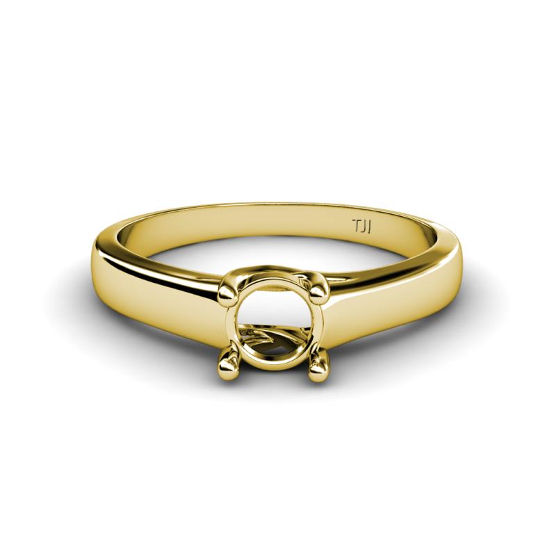 Aveza Semi Mount Engagement Ring Four Prong Semi Mount Womens Solitaire Engagement Ring Setting K Yellow Gold