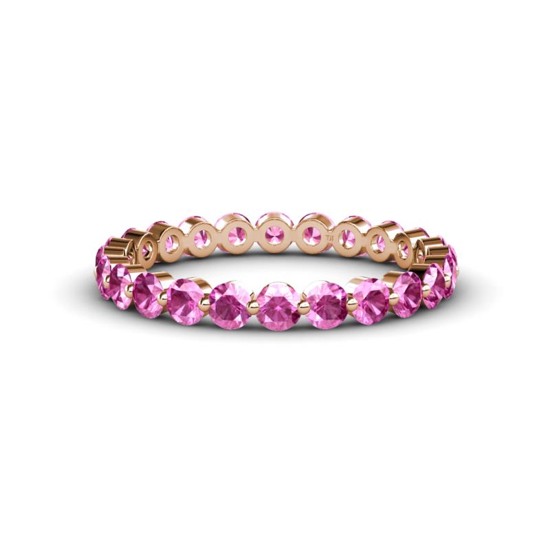 Valerie 3.00 mm Pink Sapphire Eternity Band 