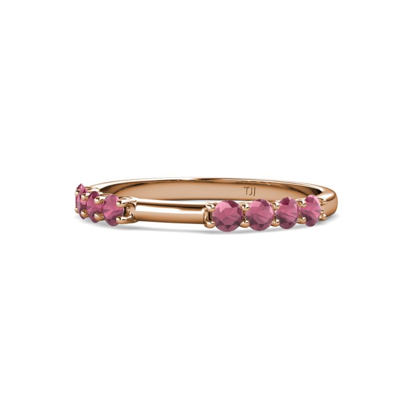 Alicia 0.59 ctw Rhodolite Garnet Wedding Band 