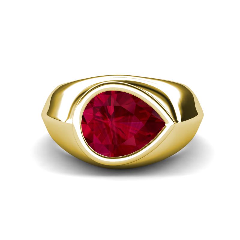 Dianne 2.30 ctw Pear Shape Created Ruby Women Solitaire Ring 