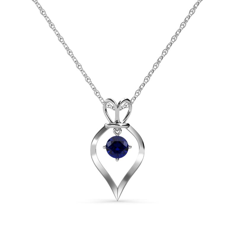 Sallie Blue Sapphire Heart Pendant 