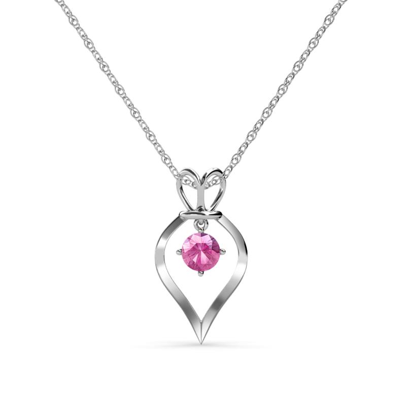 Sallie Pink Sapphire Heart Pendant 