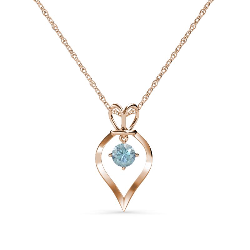 Sallie Aquamarine Heart Pendant 