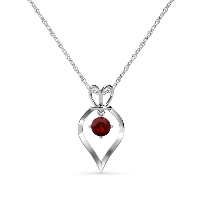 Sallie Red Garnet Heart Pendant 