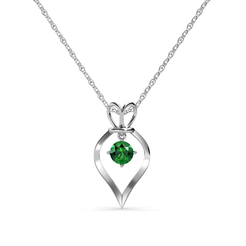 Sallie Emerald Heart Pendant 