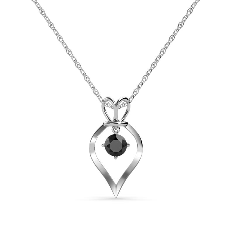 Sallie Black Diamond Heart Pendant 