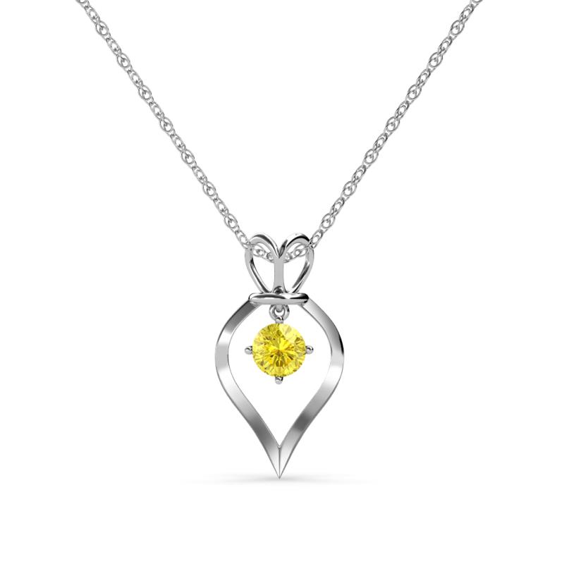 Sallie Yellow Sapphire Heart Pendant 
